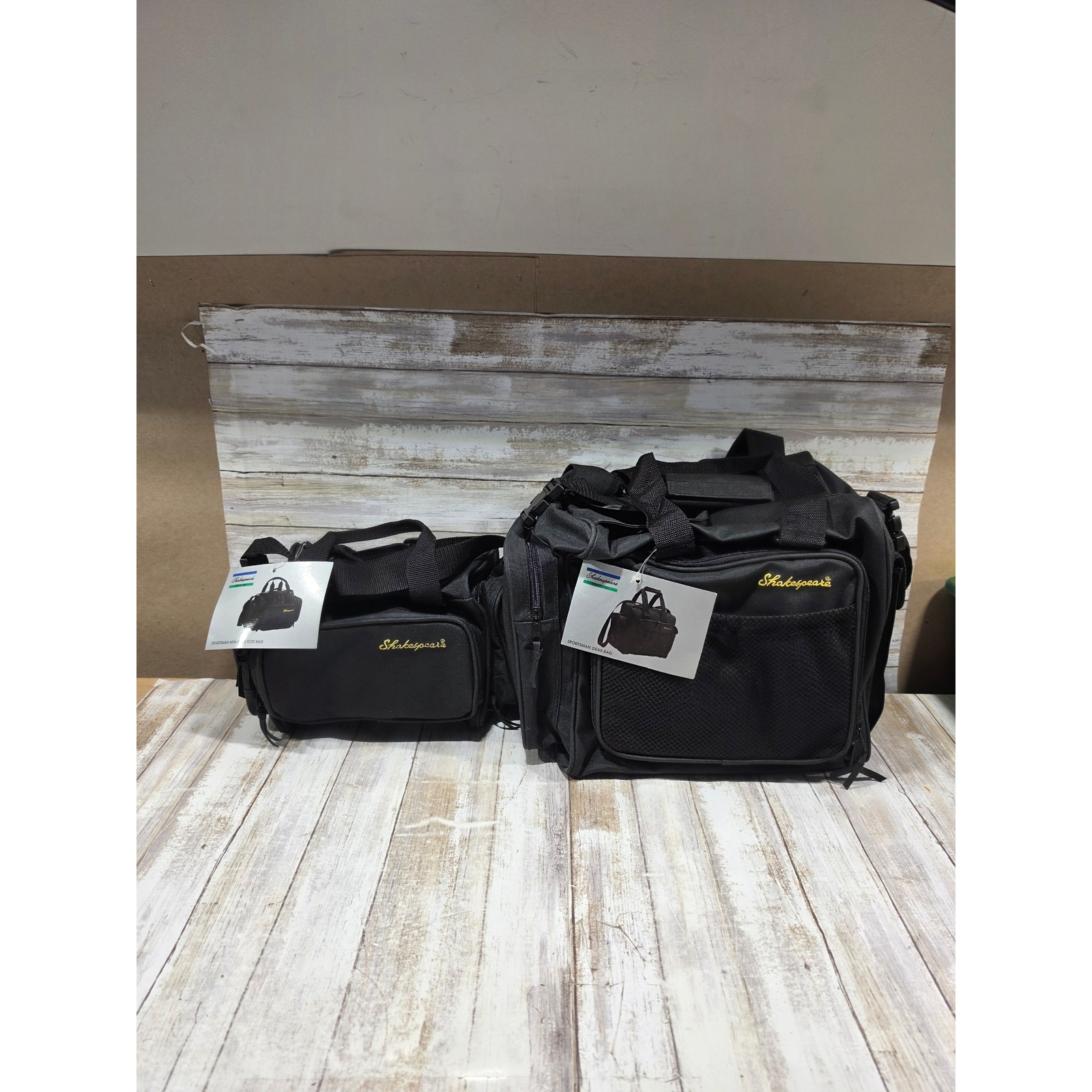 Shakespeare Sportsman Gear Bag & Mini Tote Black Water Resistant Sgs-200 Smgt